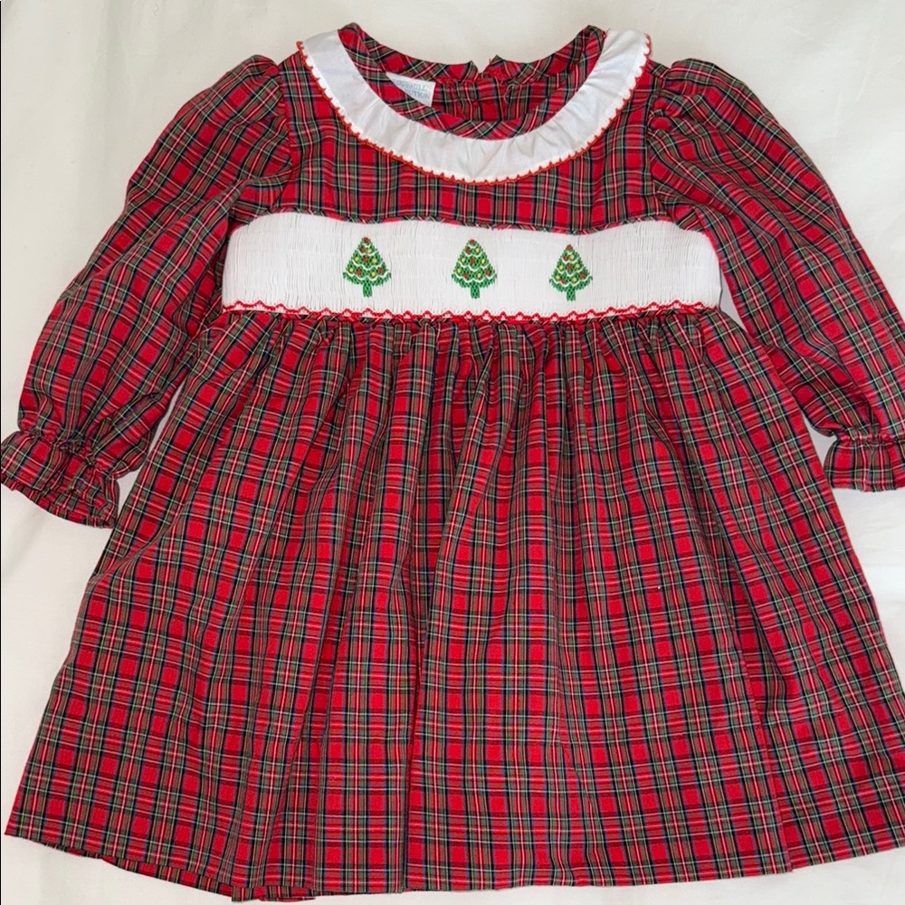 Edgehill Collection Smocked Plaid Dress